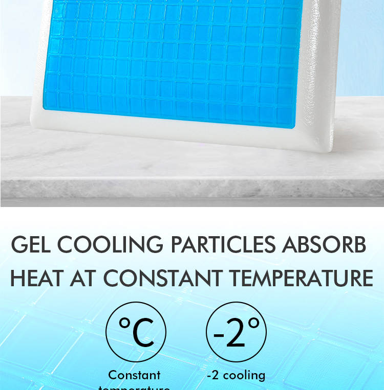 Oreiller en mousse à mémoire et gel rafraîchissant - Image 4