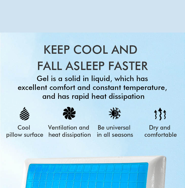 Oreiller en mousse à mémoire et gel rafraîchissant - Image 13